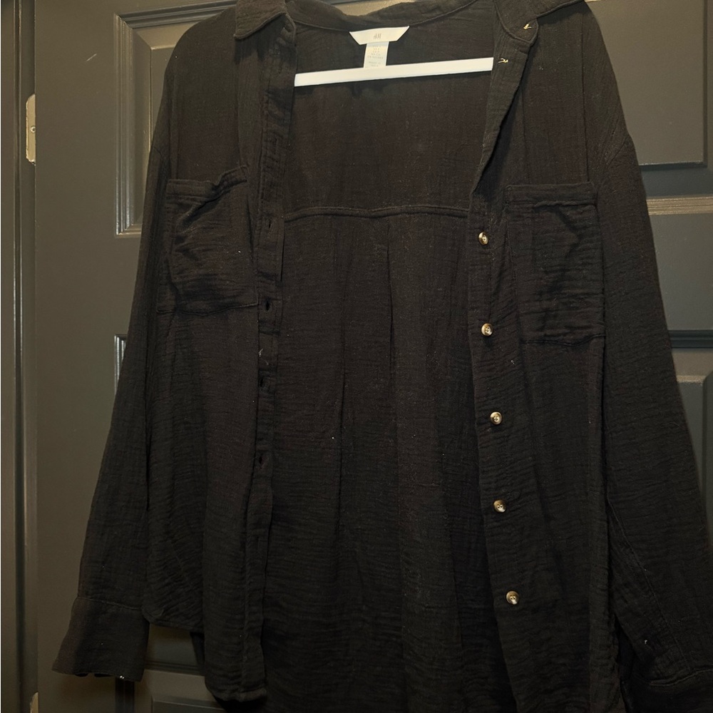 H&M Elegant Black Shirt